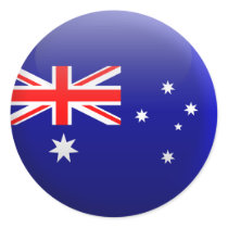 Flag of Australia Round Sticker