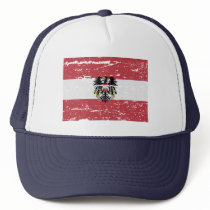 FLAG OF AUSTRIA COAT OF ARMS TRUCKER HAT