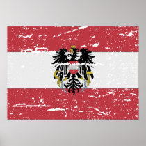 FLAG OF AUSTRIA COAT OF ARMS PRINT