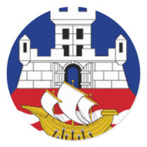 Flag of Belgrade Round Stickers