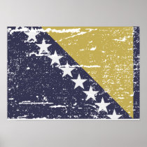 FLAG OF BOSNIA HERZGOVINA POSTERS
