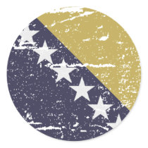 FLAG OF BOSNIA HERZGOVINA ROUND STICKERS