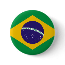 FLAG OF BRAZIL PINBACK BUTTON