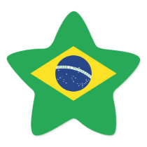Flag of Brazil Star Sticker