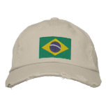 Flag of Brazil with Personalised Text embroidered hats