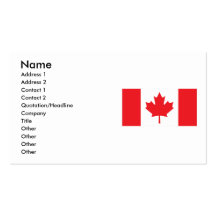 Flag of Canada Business Card