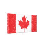 flag of Canada Stretched Canvas Print