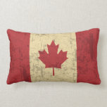 Flag of Canada Vintage Distressed Pillow