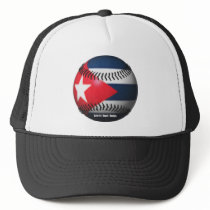 Flag of Cuba on a Baseball Hats