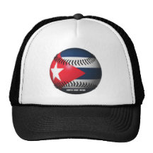 Flag of Cuba on a Baseball Hats