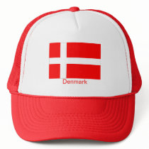 Flag of Denmark Trucker Hats