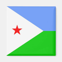 Flag of Djibouti Refrigerator Magnet
