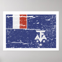 FLAG OF FRENCH SOUTHERN ANTARCTICA POSTER
