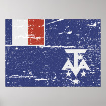 FLAG OF FRENCH SOUTHERN ANTARCTICA POSTER