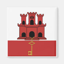 Flag Of Gibralter Refrigerator Magnet
