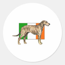 Flag of Ireland Irish wolfhound Gear Round Sticker