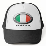 Flag of Italia in Steel Frame hats