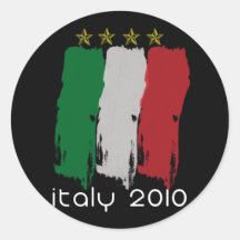 Flag of Italy Round Sticker