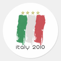 Flag of Italy Round Stickers