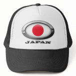 Flag of Japan in Steel Frame hats