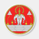 FLAG OF LAOS THREE HEAD ELEPHANT REFRIGERATOR MAGNET