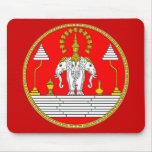 FLAG OF LAOS THREE HEAD ELEPHANT mousepads