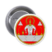 FLAG OF LAOS THREE HEAD ELEPHANT PINBACK BUTTON