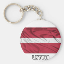 Flag of Latvia Key Chain