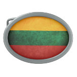 Flag of Lithuania Oval Belt Buckle