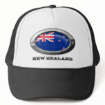 Flag of New Zealand in Steel Frame hats