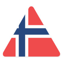 Flag of Norway Sticker (Triangle)