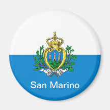 flag of San Marino Refrigerator Magnet