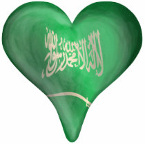 Flag Of Saudi Arabia In A Heart Photo Cutout