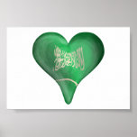 Flag Of Saudi Arabia In A Heart Posters