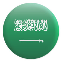 Flag of Saudi Arabia Round Stickers