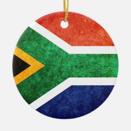 Flag of South Africa Double-Sided Ceramic Round Christmas Ornament ...