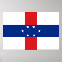 Flag of the Netherlands Antilles Poster