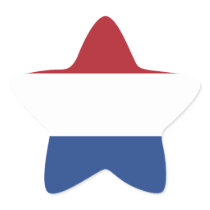 Flag of the Netherlands Star Sticker