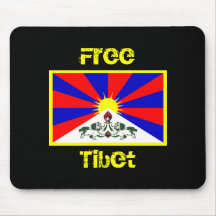 Flag of Tibet FREE TIBET Mousepad