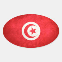 Flag of Tunisia Oval Stickers