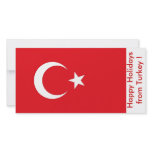 Flag of Turkey, Happy Holidays from Turkey photo cards