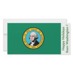Flag of Washington, Happy Holidays from U.S.A.
