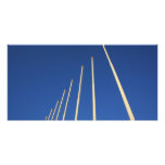 Flag Poles photographed in Athens, Greece Picture Card