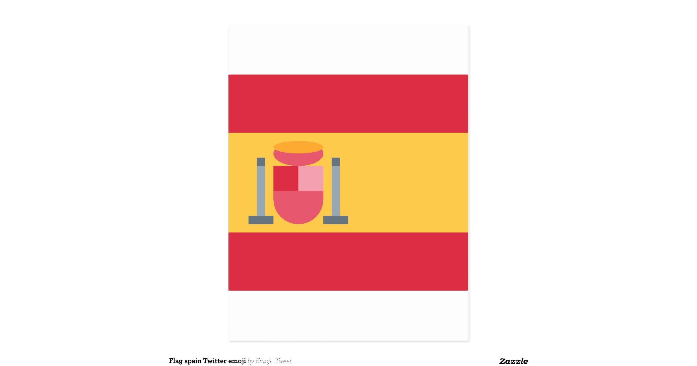 Flag Spain Twitter Emoji Postcard Zazzle