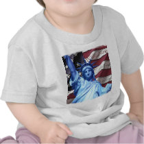 Flag & Statue of Liberty design Shirt