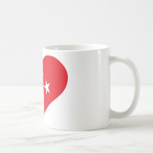 Flag turkey heart mug