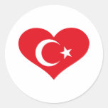 Flag turkey heart sticker