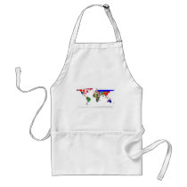 Flagged world apron