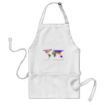 flagged world aprons