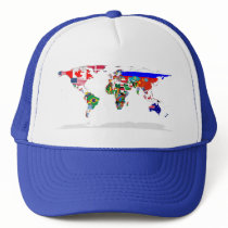 Flagged world cap